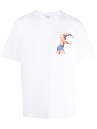 Shop Jw Anderson J.w. Anderson Graphic-print T-shirt In White