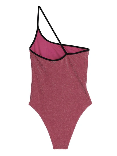 Shop Karl Lagerfeld 'ikonik 2.0' One-piece Swimsuit In Fuchsia