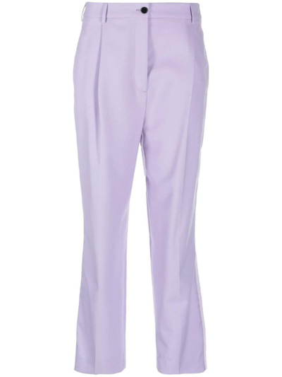 Shop Karl Lagerfeld Pants In Purple