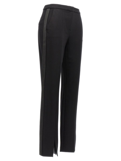 Shop Karl Lagerfeld Punto Pants In Black