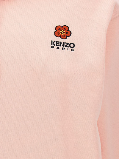 Shop Kenzo Boke Crest Flower Hoodie In Pink