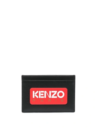 Shop Kenzo Card Holder Accessories In 99 Black