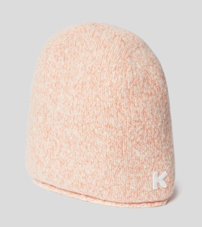 Shop Kenzo K Logo Beanie In Pink