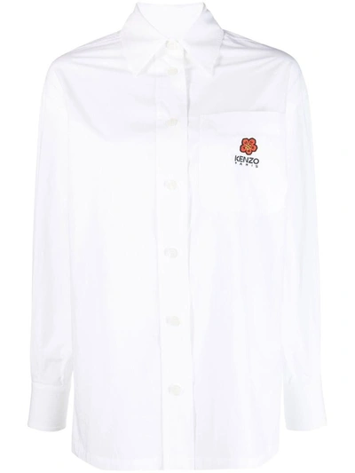 Shop Kenzo Oversized Shirt Clothing In 01 White