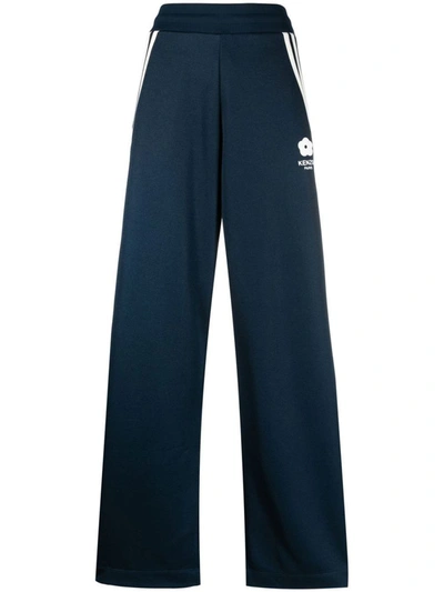 Shop Kenzo Pants In Navy Blue