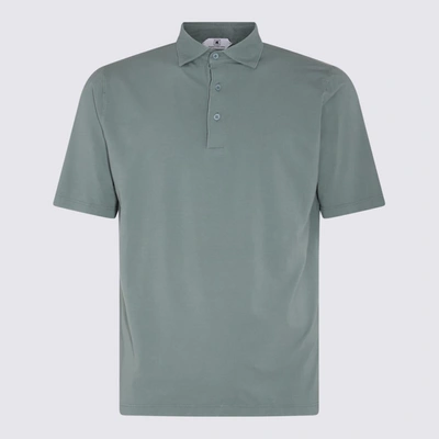 Shop Kired Grey Green Cotton Polo Shirt In Sage