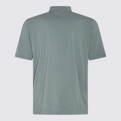Shop Kired Grey Green Cotton Polo Shirt In Sage