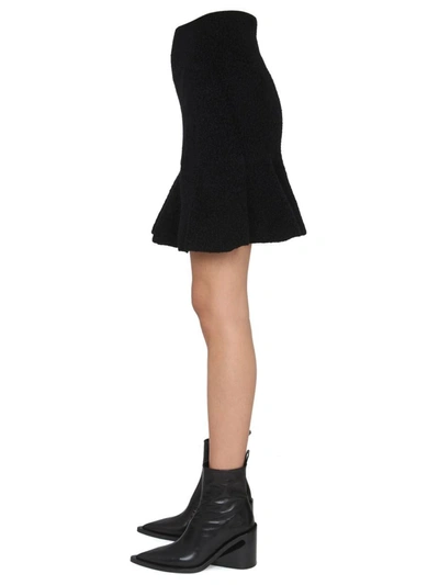 Shop Jil Sander Knitted Midi Skirt In Black