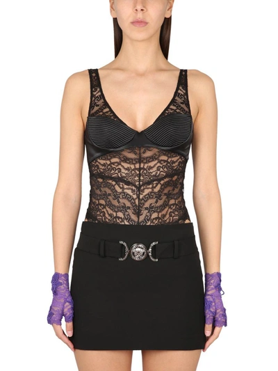Shop Versace Lace Body. In Black