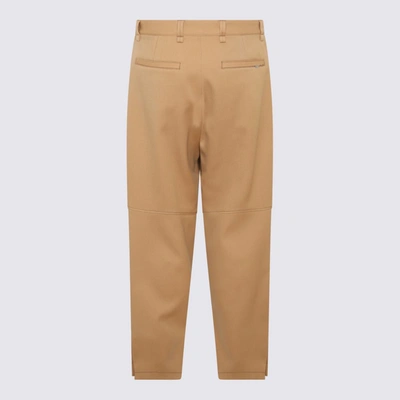 Shop Lanvin Camel Wool Pants In Brown