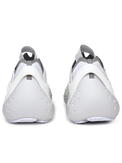 Shop Lanvin Flash-x White Tech Fabric Sneakers