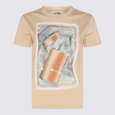 Shop Lanvin Sand Cotton T-shirt