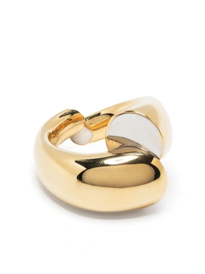 Shop Lanvin Sequence By  Ring Accessories In M1m2 Gold/silver