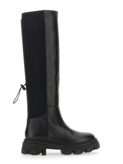 Shop Gia Borghini Leather Boot Perni 12 In Black