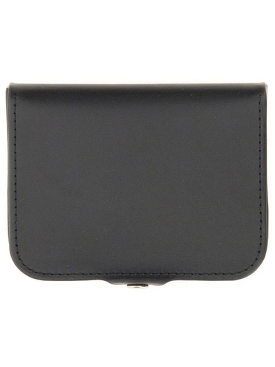 Shop Apc A.p.c. Leather Card Holder In Black