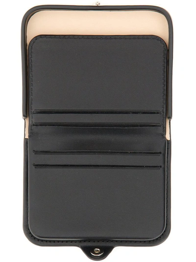 Shop Apc A.p.c. Leather Card Holder In Black