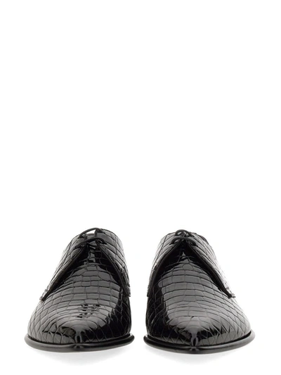 Shop Dolce & Gabbana Leather Derby Shoe In Black