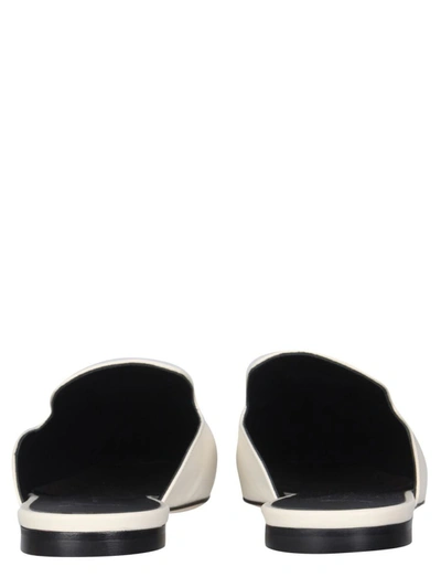 Shop Giuseppe Zanotti Leather Slippers In White