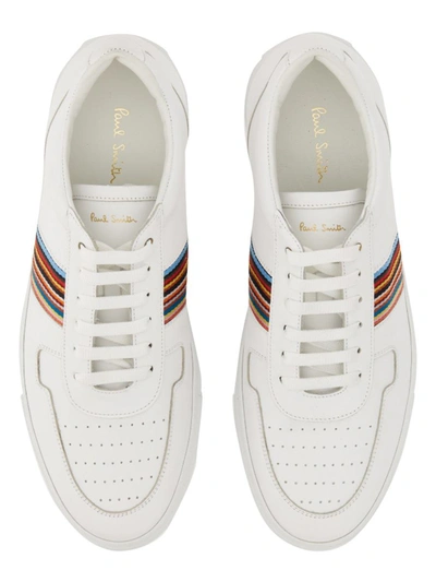 Shop Paul Smith Leather Sneaker In White