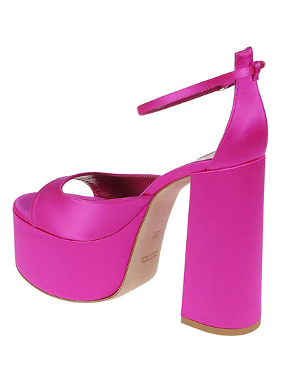 Shop Lella Baldi Heel Sandals In Fuchsia