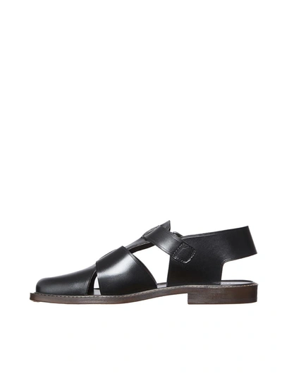 Shop Lemaire Sandals In Black