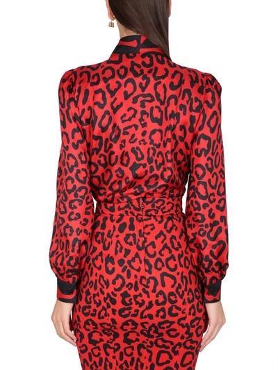 Shop Dolce & Gabbana Leopard And Zebra Print Shirt In Red