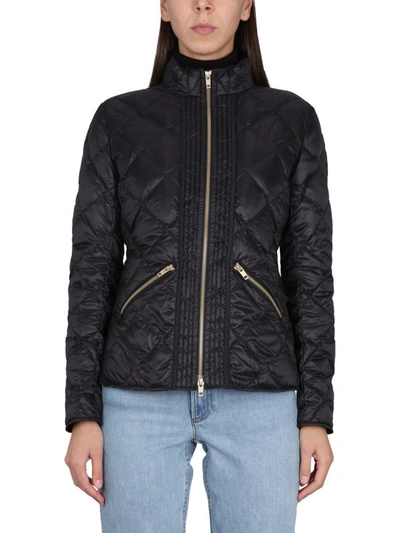 Fay Quilted Design Down Jacket In Black