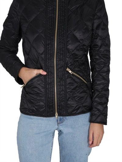 Fay Quilted Design Down Jacket In Black