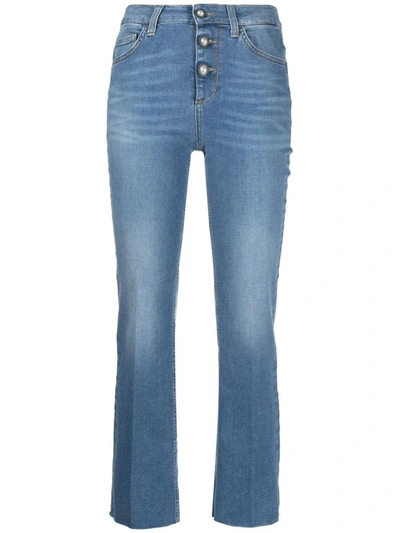 Shop Liu •jo Liu Jo Mid-rise Cropped Jeans In Blue