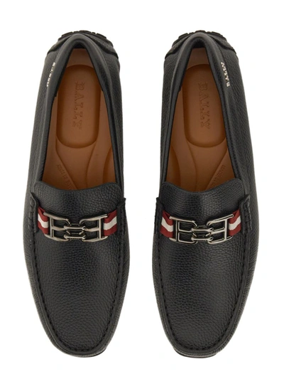 Shop Bally Loafer With Logo In Black