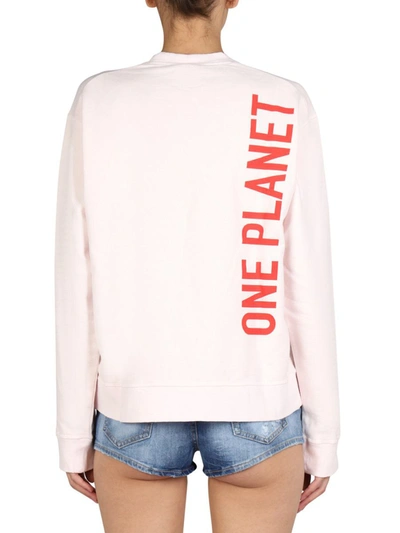 Dsquared2 Smiley Organic Cotton Cool Fit Sweatshirt In Pink