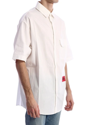 424 Button Down Flap Pocket Shirt In White