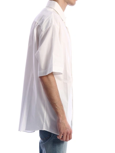 424 Button Down Flap Pocket Shirt In White