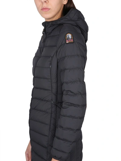 Shop Parajumpers Long Down Jacket Irene In Black