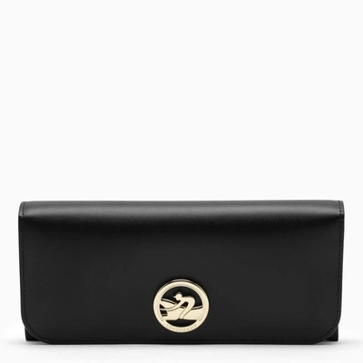 Shop Longchamp Box-trot Continental Wallet In Black