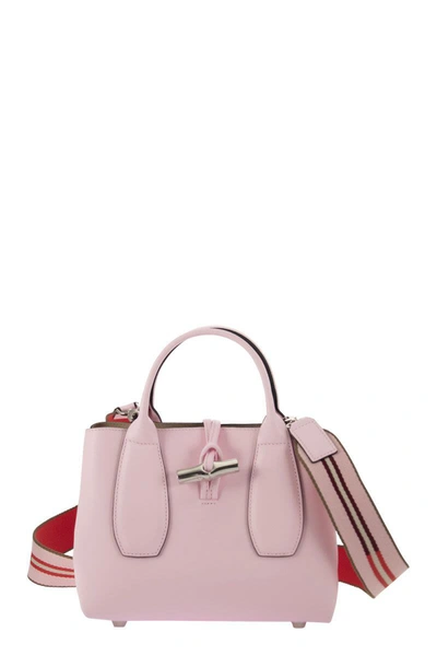 Longchamp Roseau Medium Top Handle Bag In Pink