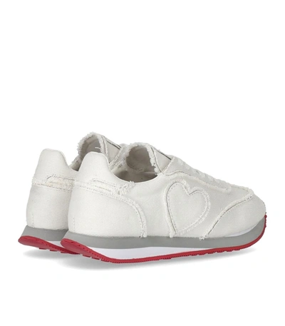 Shop Love Moschino White Canvas Sneaker