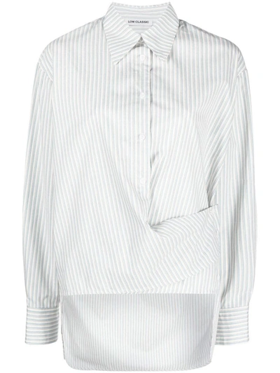 Shop Low Classic Side Button Shirt Clothing In Stripe