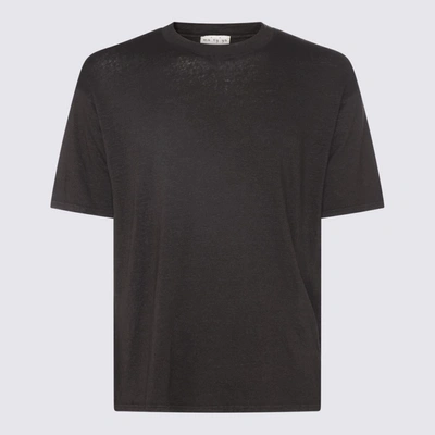 Shop Ma'ry'ya Black Linen T-shirt