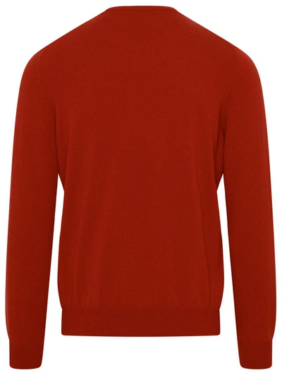 Shop Gran Sasso Red Cashmere Sweater