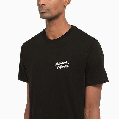 Shop Maison Kitsuné Mini Handwriting T-shirt In Black