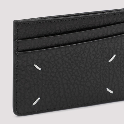 Shop Maison Margiela Leather 6 Card Holder Smallleathergoods In Black