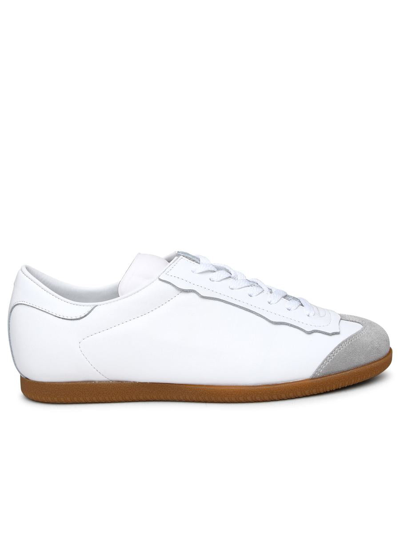 Shop Maison Margiela White Leather Sneakers
