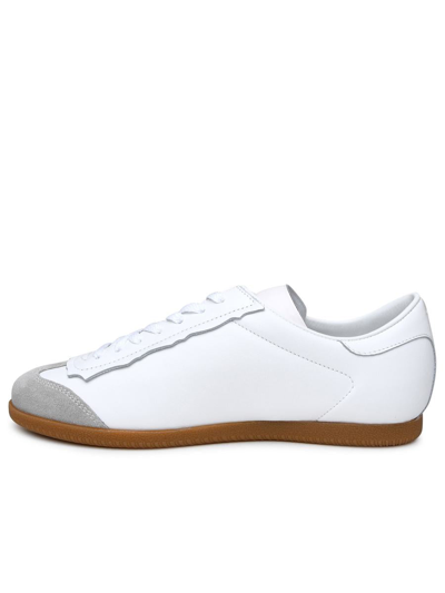 Shop Maison Margiela White Leather Sneakers