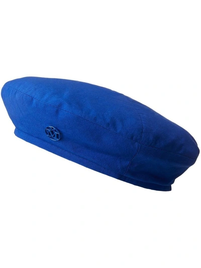 Shop Maison Michel New Billy Basque Beret In Blue