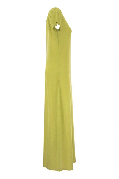 Shop Majestic Filatures Dress With Back Neckline In Green