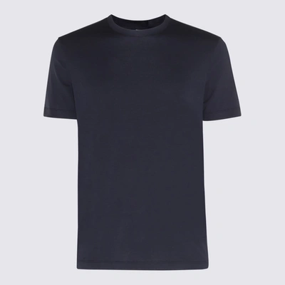 Shop Malo Blue Cotton T-shirt