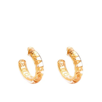 Shop Marc Jacobs The Monogram Hoops Gold Earrings