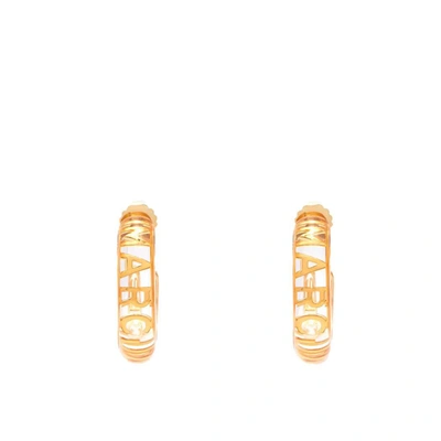 Shop Marc Jacobs The Monogram Hoops Gold Earrings