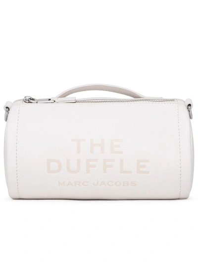 Shop Marc Jacobs Cream Leather Duffle Bag In White